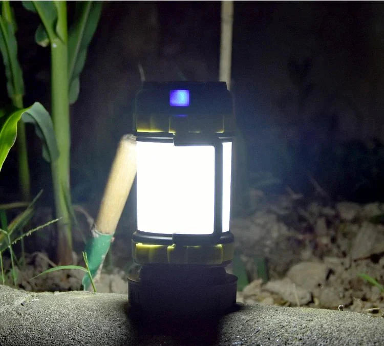 LED ランタン 懐中電灯 サーチライト CREE社製高輝度チップ搭載 USB充電式 一台三役  防滴 キャンプ 登山 釣り 防災 停電 緊急 非常用 PSE認証 w031A(オレンジ)