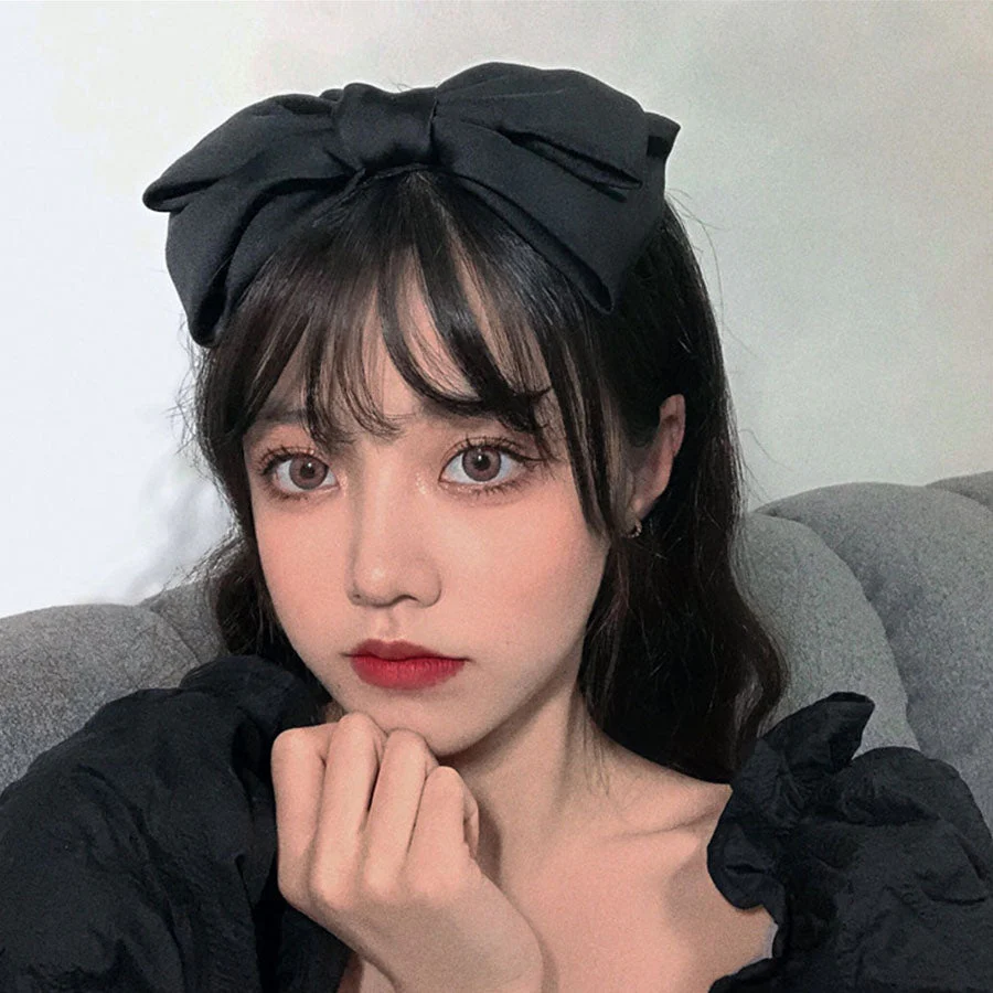 (ネイビー)リボンカチューシャ　ヘアバンド　レディース 大人っぽい ヘアアクセサリー シンプル 髪飾り おしゃれ  ヘアターバン
