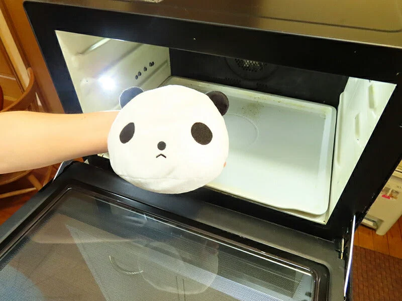 スチームパッド 動物 アニマル キャラクター パンダ フェイス用 電子レンジ 温め ホット＆スチームパッド　アニマル　パンダフェイス