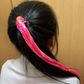 (ピンク01)ヘアアクセサリー エクステ ロング編み込みウィッグ 子供 キッズ ジュニア ダンス ウィッグ つけ毛 カラフル 毛束 ダンサー髪型