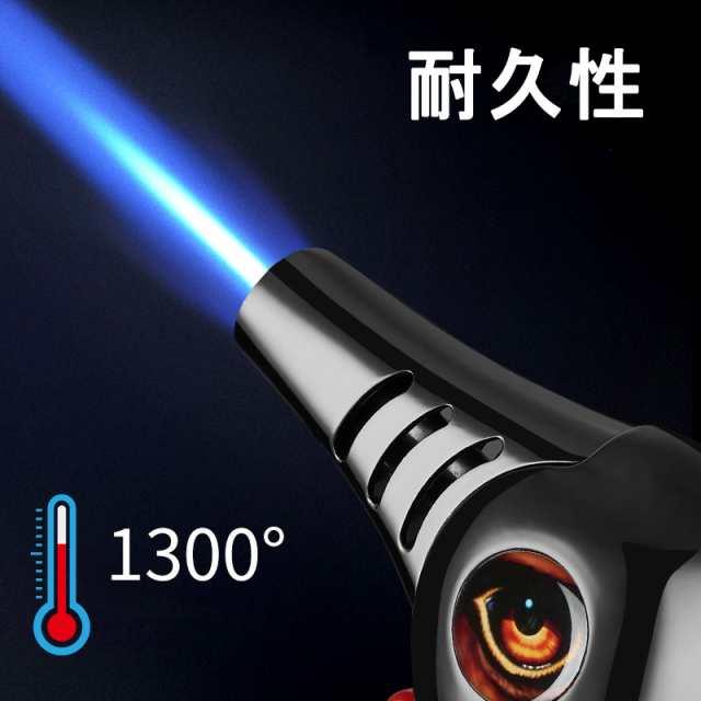 ライター 電子ライター ガス式 父の日 小型 防風 軽量 薄型 おしゃれ 誕生日 記念日 プレゼント 多用途 ガスバーナー 協力集中炎 料理 作業 火起こし w257A(ブラック)