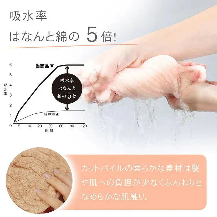 Emmmo ヘアバンド 「ライトベージュ2個セット」 ヘアーバンド 洗顔用 吸水 幅広 ヘアターバン 美容 節電 時短 ヘアケア 洗顔 お風呂 タオル レディース 【プチプラ特集】