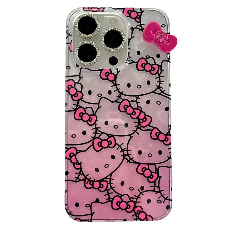 携帯電話ケース iPhone16/iPhone16Pro/iPhone16Pro max ケース hello kitty ソフトiPhone用   xjj2024182(iPhone16Pro用)