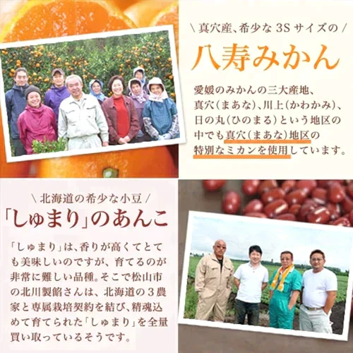 【在庫処分】愛媛県産みかん大福と不知火(でこぽん)ロールのセット(冷凍/賞味期限:5月中旬ごろ)