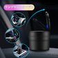 ブラック 車用 灰皿 蓋付き 小型 灰すて簡単 ドリンクホルダー型 LEDライト付き ミニごみ箱 コンパクトアッシュトレイ 簡単お手入れ 車載 携帯 家庭用 吸殻 軽量 大容量71.5*76.8MM(w124A)ブラック