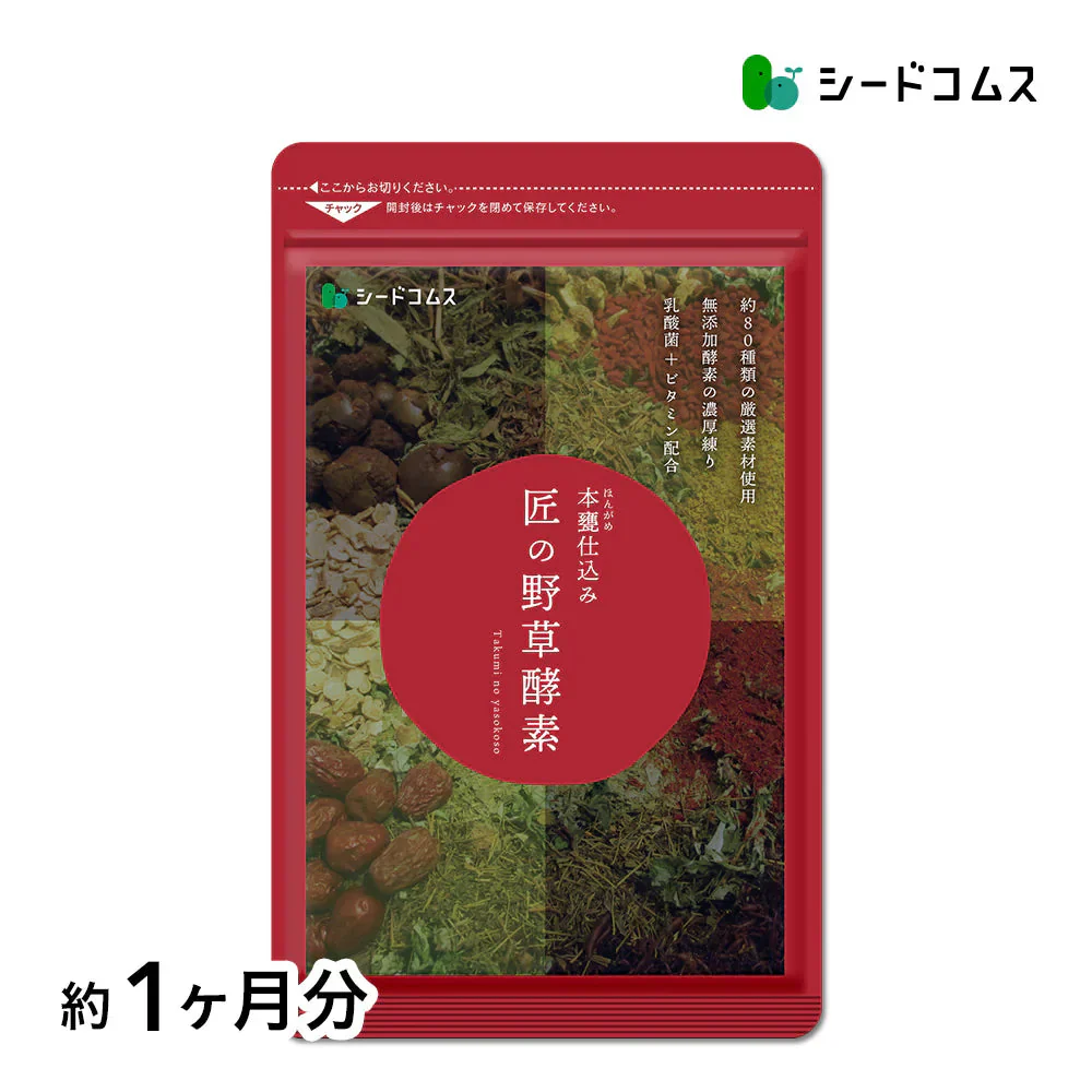 匠の野草酵素《約1ヶ月分》  送料無料 サプリ サプリメント 酵素 野草酵素 健康  スーパーフード 健康食品 野菜不足 乳酸菌 ダイエット 美容 ビタミン ビタミンC