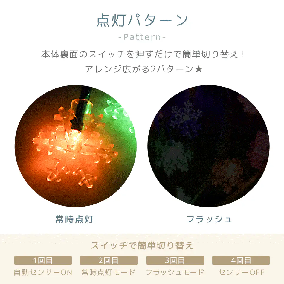 イルミネーション ソーラー LED 充電式 50球 雪 結晶 7m LEDイルミネーション ソーラーライト 屋外 おしゃれ かわいい 防滴 イルミネーションライト ガーデンライト クリスマス ハロウィン 飾り 電飾