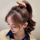 (グレー)ヘアゴム バイカラー 太め おしゃれ ヘアアクセサリー 結び シンプル 髪留め ヘア留め かわいい オシャレ 髪飾り 上品 パーティー飾り