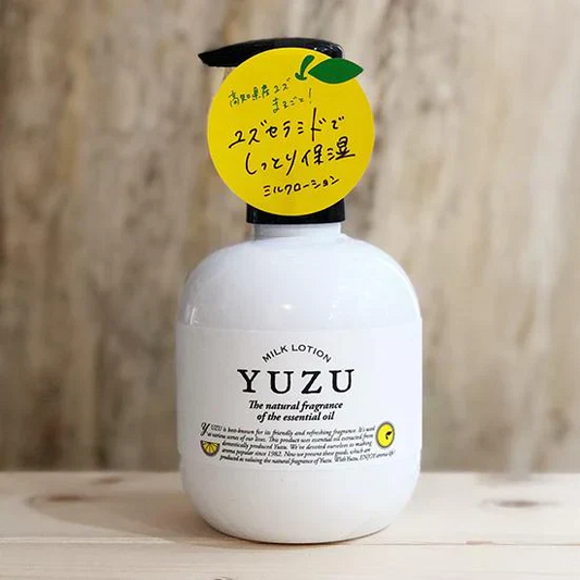 日本製　柚　YUZU ミルクローション (高知県産ユズ精油を使用) ゆず　エッセンシャルオイル 精油 配合　アロマ　ユズ ゆず　柚子　柚　ユズ