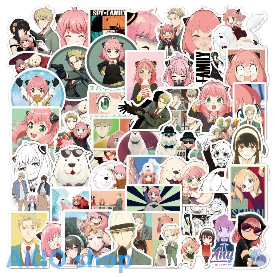 スパイファミリーシール 100枚セット ステッカー for SPY×FAMILY 防水 アニメ かっこいい かわいい おしゃれ 可愛い バイク パソコン ヘルメット s040