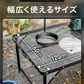 【予約商品：9月上旬（～10日までに発送）】アウトドアテーブル メッシュテーブル レジャーテーブル 120cm ミニテーブル サイドテーブル 折りたたみ 折りたたみテーブル メッシュ テーブル アウトドア 高さ調節 キャンプ ソロキャンプ BBQ 大きい スチール コンパクト 軽量
