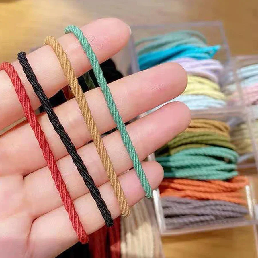 (A02)ヘアゴム キッズ シンプル 上品 ヘアアクセサリー 細いリングゴム 子供用50個入りセット 髪留め 髪ゴム 赤ちゃん 子供 こども リング 髪止め