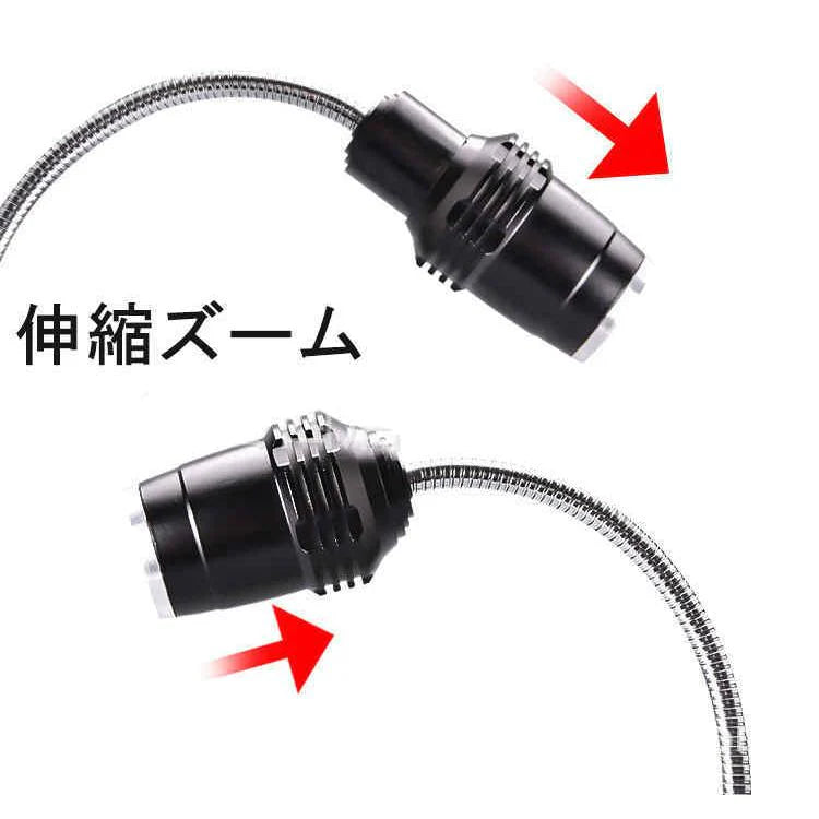 LEDライト USB充電 高輝度 伸縮ズーム マグネット作業灯 目に優しいスタンドライト 電気スタンド アームライト 平面発光