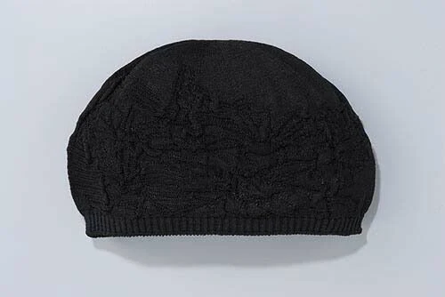【ブラック】ニットワッチ 帽子 ニット帽子 レディース 春夏 秋冬 シルク オールシーズン 送料無料