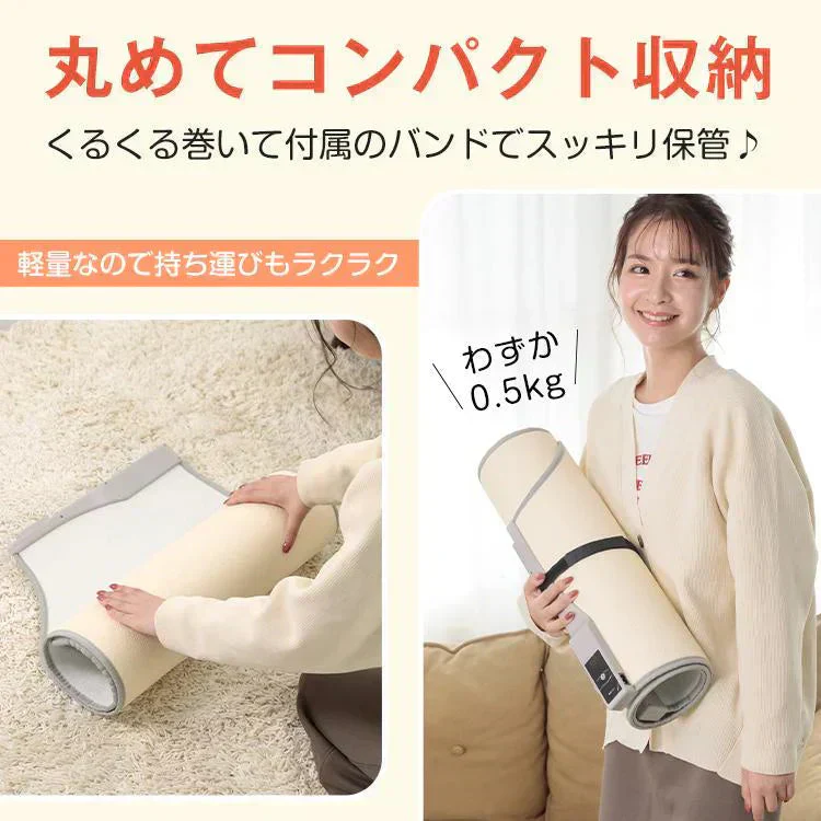 販売中止【ホワイト】パネルヒーター 足元 丸形 足元ヒーター デスクヒーター ラウンド型 折り畳み PSE認証 360度暖かい 遠赤外線 ひざ掛け付き 省エネ ミニこたつ 冷え対策 暖房器具