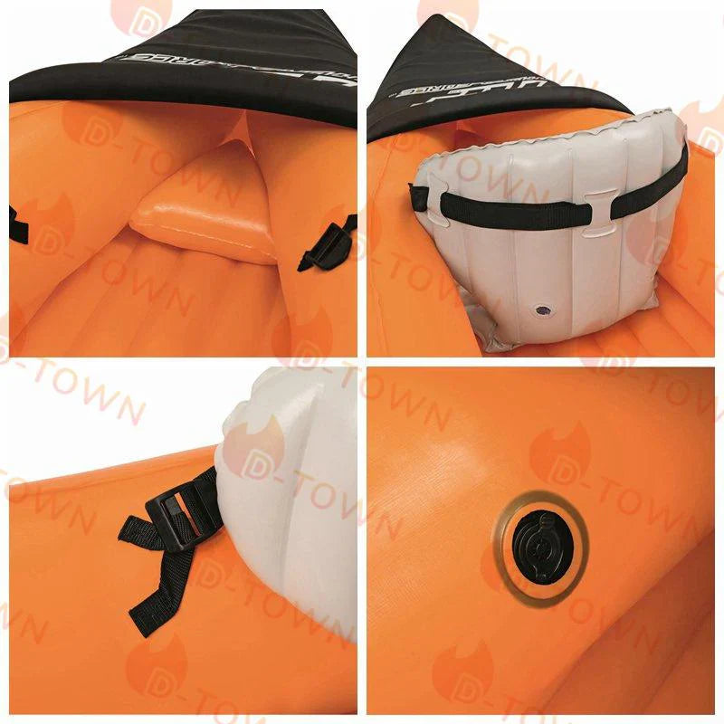 カヤック 初心者 エクスプローラー ゴムボート アップグレード パドル軽量化 プロカヤック 手動ポンプ 修理キット 座席２席 アルミ製組立 パドル2本付属