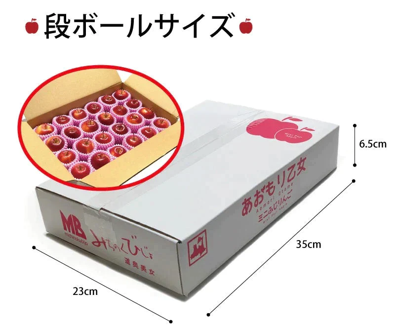 青森りんご ミニふじ あおもり乙女 送料込 小さくかわいいリンゴ食べきりサイズ 観賞用ギフトにも24個入 甘味がありシャキシャキ！【6042】