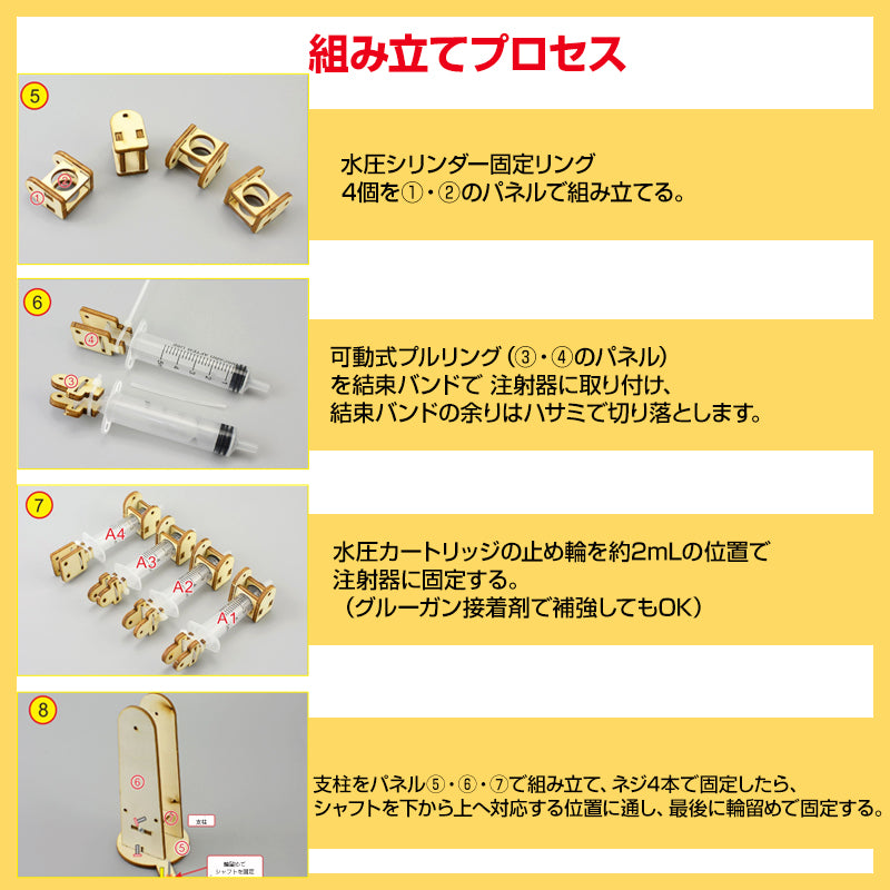 水圧式 ロボットアーム 工作キット 科学 小学生 子供 おもちゃ 圧力 ロボットハンド 自由研究 夏休み 冬休み 理科 科学 図工 プレゼント 知育玩具 モノづくり