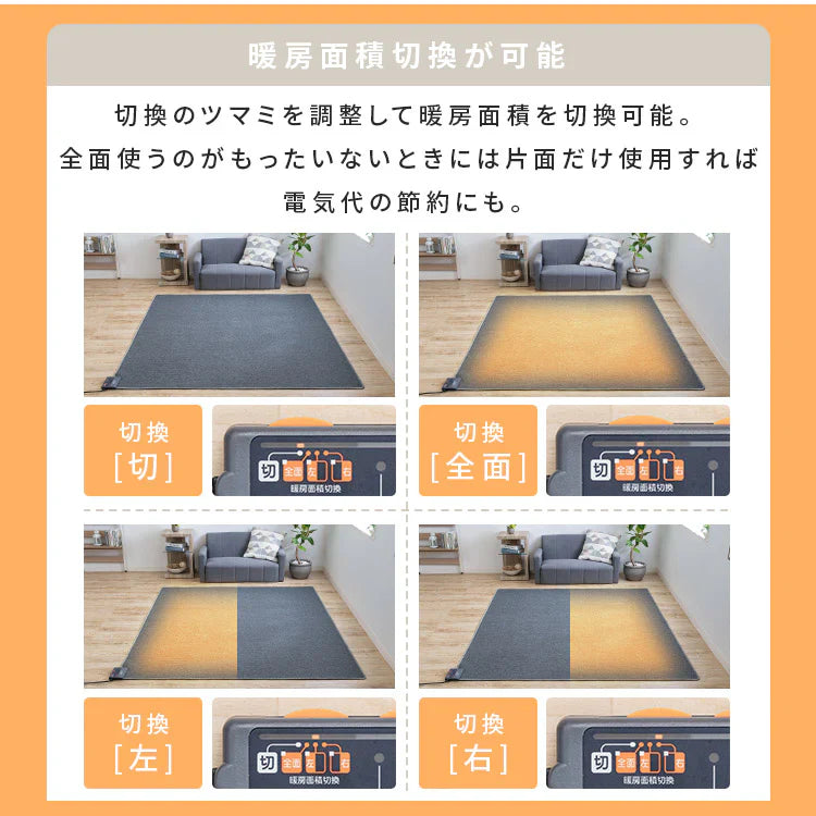 ホットカーペット 3畳 本体 195×235 TWA-300 TEKNOS ホットカーペット 3畳 電気カーペット 3畳 本体 マット 電気カーペット 本体 カーペット 三畳 折り畳み収納可能 足元 マット 三畳 ホットカーペット こたつ
