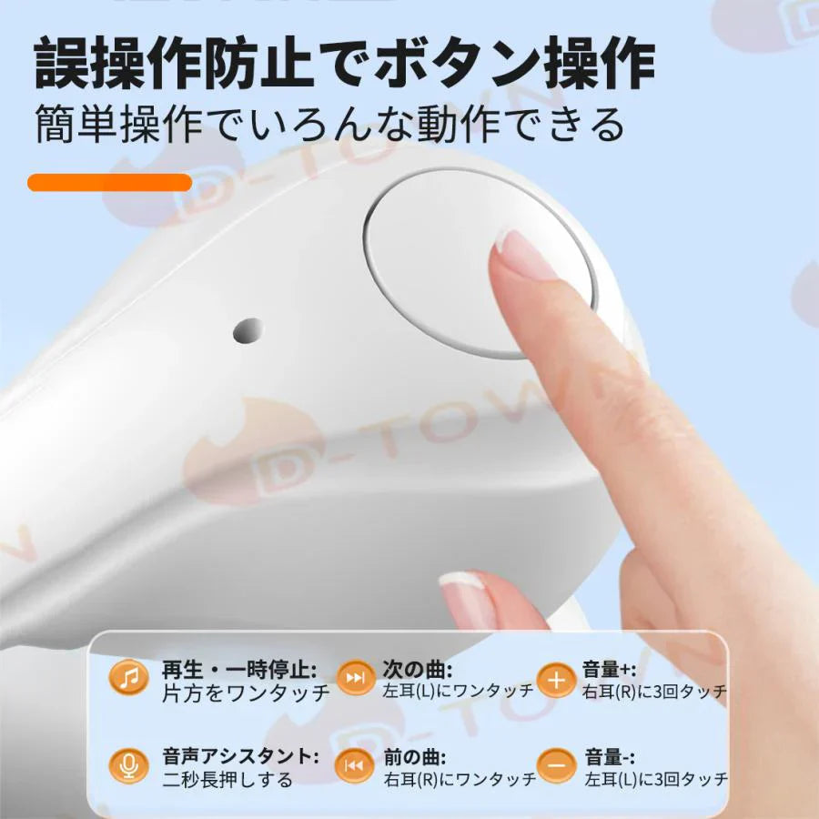 即納 イヤホン ブルートゥースイヤホン ヘッドホン 両耳 高音質 ワイヤレス 耳掛け式 自動ペアリング IPX7防水 Bluetooth 5.3 Air8 s049C(ベージュ)