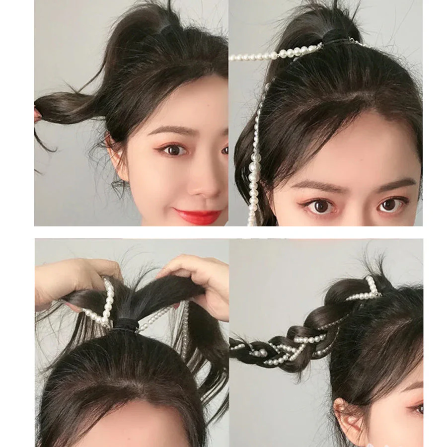 (A3)パール ヘアアクセサリー ヘアアレンジ 髪飾り ウェディング 結婚式 二次会 パーティー おしゃれ かわいい