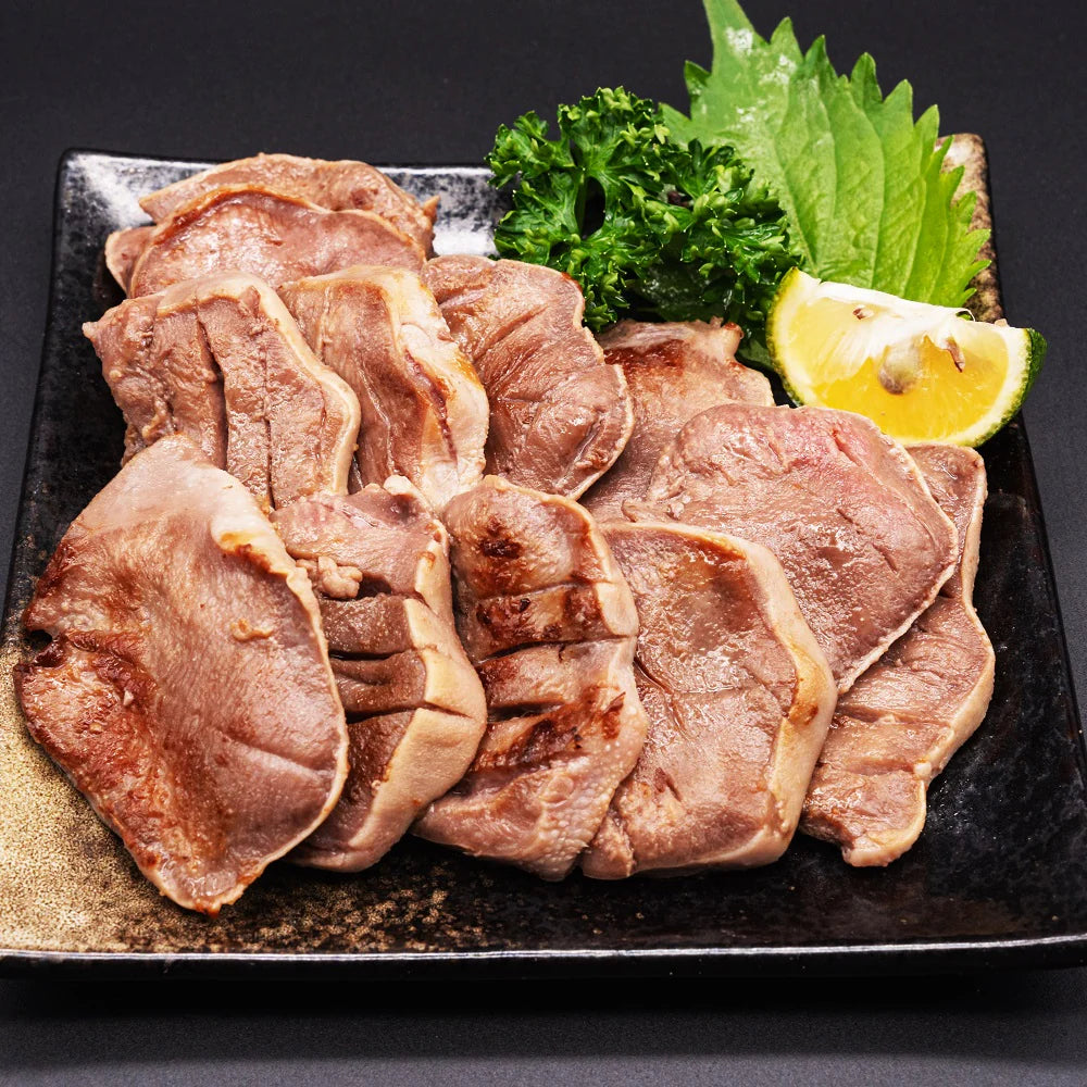 厚切り タン 500g×4pc 2kg 約5mm カット 厚切り豚タン バーベキュー BBQ タンスライス スリット入り ギフト クリスマス 年末年始 味付けタン 豚タン