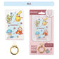 サンクレスト ポケモン：マルチシート 【最初の3匹+ピカチュウ】 スマホ ストラップホルダー スマホショルダー ホール カラビナ リング