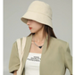 (アイボリー) バケットハット レディース 深め コットン 夏 秋 帽子 ハット 黒 シンプル UVカット 紫外線 上品 折り畳み可 サイズ調整可 春 女性