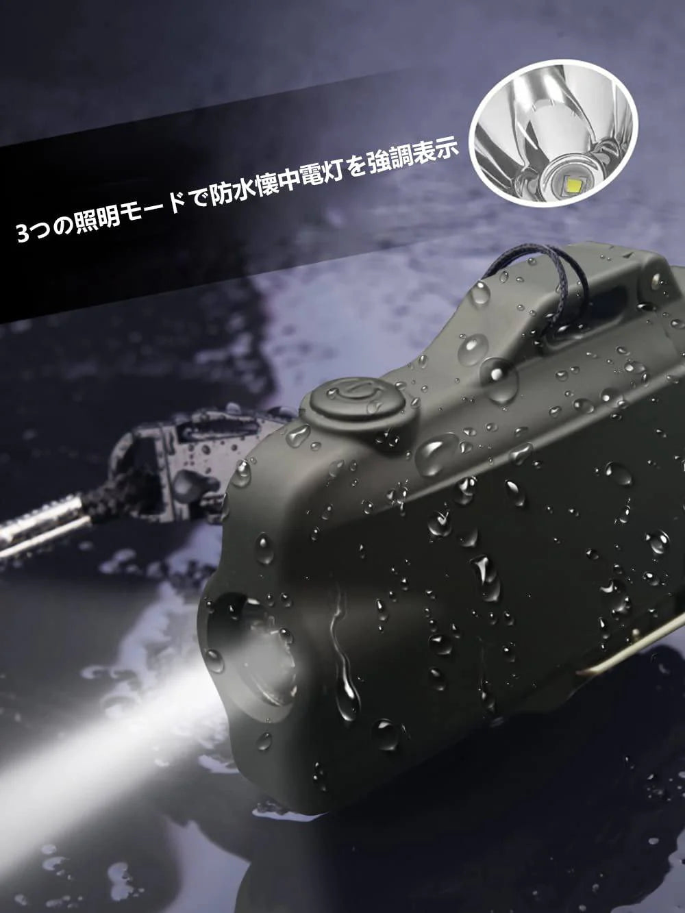 【安全ロック保護&USB充電式】防災屋外 プラズマアークライター ダブルアーク 懐中電灯 屋外 防水 防塵 防炎 ポータブル 電子ライター 登山 キャンプ w138A(ブラック)
