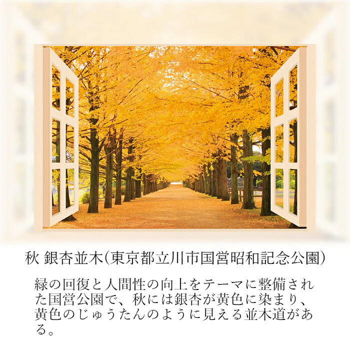 お風呂 浴室 バスルーム ポスター 風景 / 四季彩 日本の四季 4枚セット 52×73cm / 貼り直しOK バスグッズ お風呂グッズ お風呂に張れる壁紙 日本製