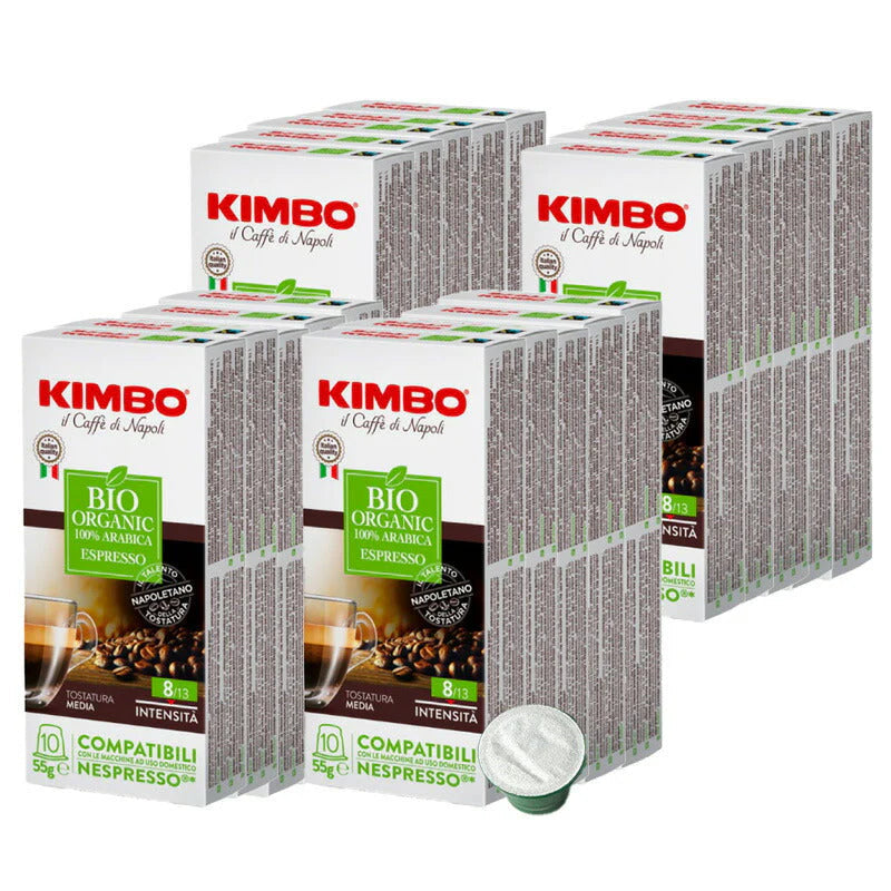KIMBO キンボ イタリア産 ネスプレッソ 互換 カプセルコーヒー オーガニック×20箱（200カプセル）【2?3営業日以内に出荷】[送料無料]  コーヒー イタリア 珈琲 コーヒー豆 ホットコーヒー アイスコーヒー NESPRESSO ブラックコーヒー 無糖