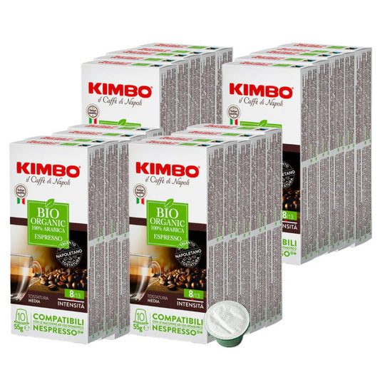 KIMBO キンボ イタリア産 ネスプレッソ 互換 カプセルコーヒー オーガニック×20箱（200カプセル）【2?3営業日以内に出荷】[送料無料]  コーヒー イタリア 珈琲 コーヒー豆 ホットコーヒー アイスコーヒー NESPRESSO ブラックコーヒー 無糖