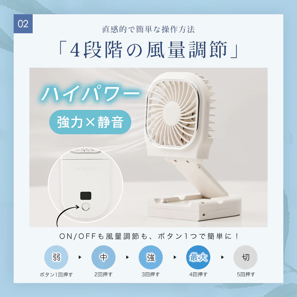 【早い者勝ち！】＼グレージュレース 1台／ハンディファン 手持ち扇風機 静音 4段階風量調節 Type-C 充電 3000mAh 大容量バッテリー サイズ 折りたたみ コンタクト 卓上 首掛け ミニ扇風機 小型扇風機 せんぷうき扇風機 猛暑対策 折り畳み ストラップ付き
