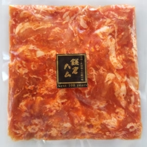 焼き肉/BBQ 豚バラ肉旨辛タレ漬け　1kg（250g×4パック）