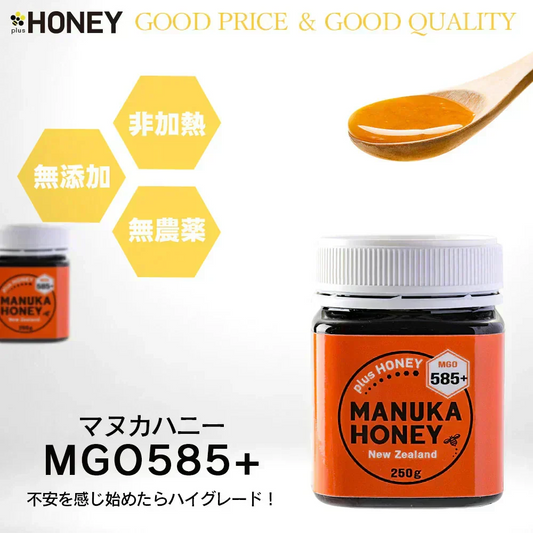 マヌカハニー MGO585以上 250g 非加熱 無添加 無農薬 生はちみつ ニュージーランド産