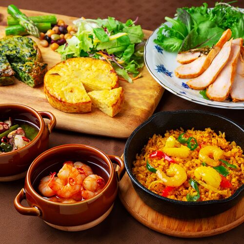 東京品川 「スペインバル モン・テルセーロ」 スペイン料理セット 7種