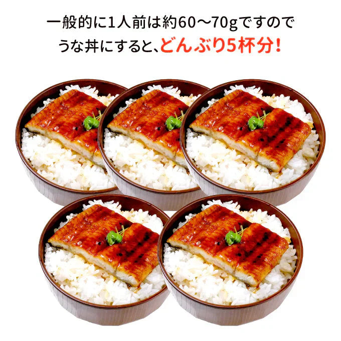 しあわせのうなぎ蒲焼き 超ド級特大 約1.7kg 約340g 5尾 ふっくらやわらか中国産 送料無料