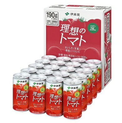 【送料無料】伊藤園 理想のトマト 190g×20本(1ケース)トマトジュース トマト飲料  ITOEN  とまと tomato