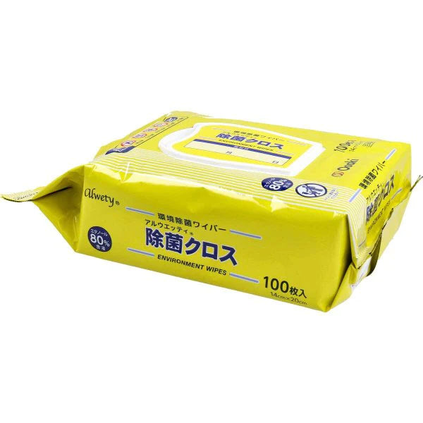 除菌ウェットティッシュ 除菌クロス オオサキメディカル アルウエッティ ピロータイプ 環境除菌ワイパー 100枚入り X3パック KI1602-1