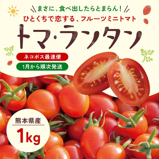 【予約】【2026年1月から順次発送】1kg  家族の笑顔が広がる完熟ミニトマト「トマランタン」東北配送不可】