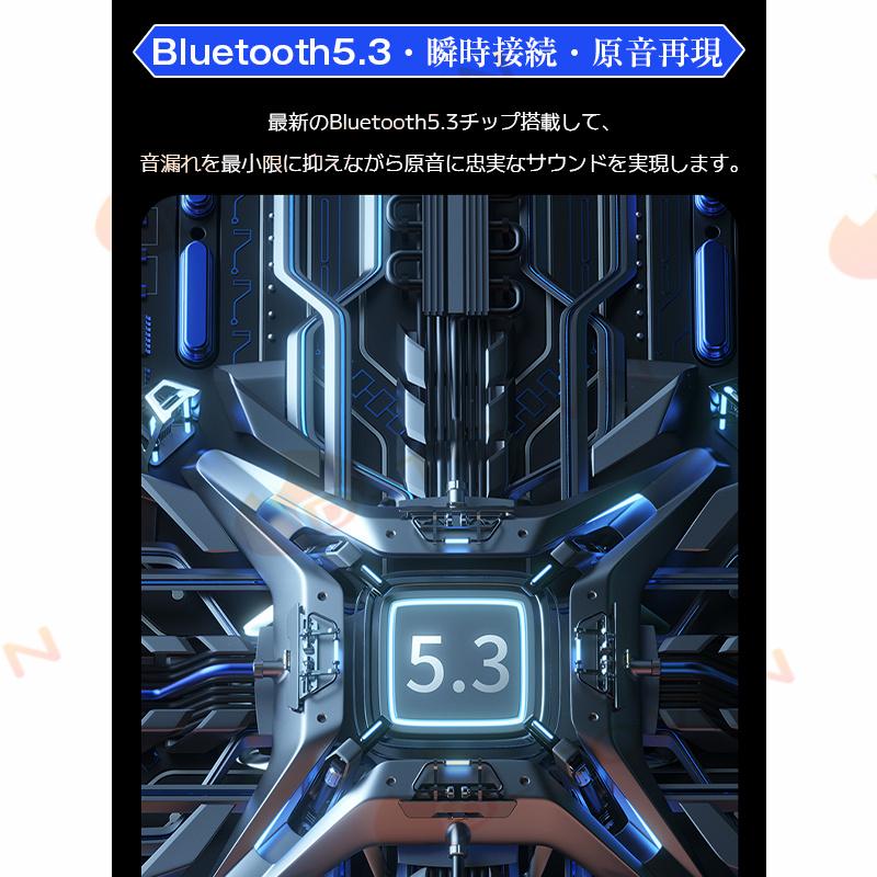 イヤレスイヤホン Bluetooth 5.3 ブルートゥースヘッドホン 耳掛け型 ヘッドセット 軽量 高音質 w629A(ブルー)