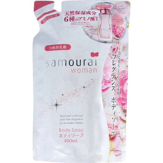 ボディソープ SPRジャパン サムライウーマン 天然保湿成分配合 詰替用 400mL X4パック KI1733-1