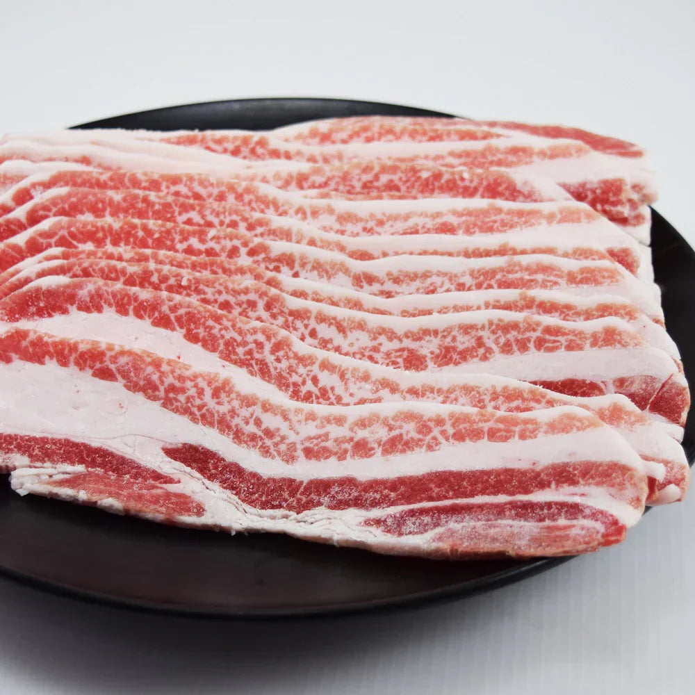 【送料無料】イベリコ豚バラスライス500g×1袋　約4ミリ　カット　イベリコ　豚バラ　バラスライス　バーベキュー　キャンプ飯　スペイン産