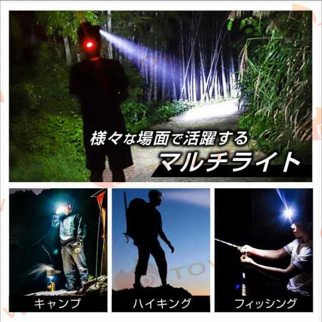 当日発送 LED ヘッドライト 超強ルーメン ヘッドライト 懐中電灯 最高輝度 最新仕様 充電式 ズーム機能 登山 夜釣り 超強力 超実用 w386B