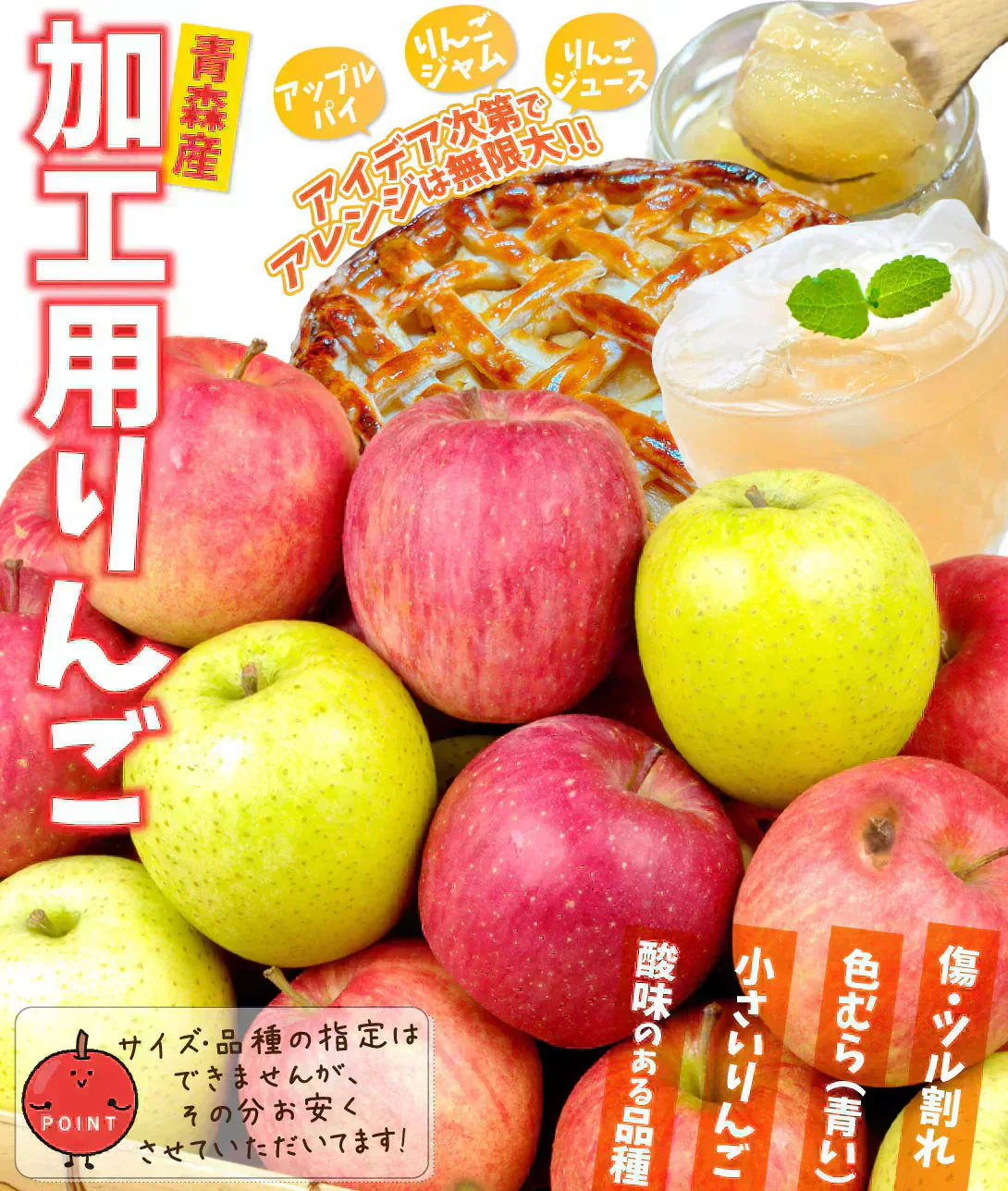 りんご 加工用 青森産 10kg