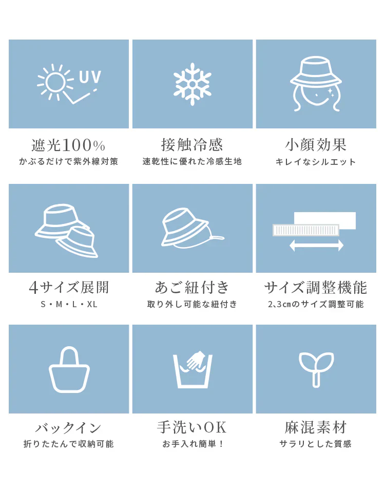 【Lサイズ】【ブラック】【ロングタイプ】　帽子 完全遮光 遮光100% UVカット レディース 大きいサイズ つば広 折りたたみ ハット 自転車 飛ばない 日よけ かぶる日傘 運動会 旅行 レジャー 買い物 ガーデニング あご紐 小顔効果