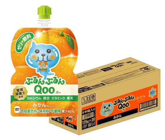 【送料無料】コカ・コーラ ミニッツメイド ぷるんぷるんQoo クー みかんゼリー飲料 パウチ 125g×30個/1ケース
