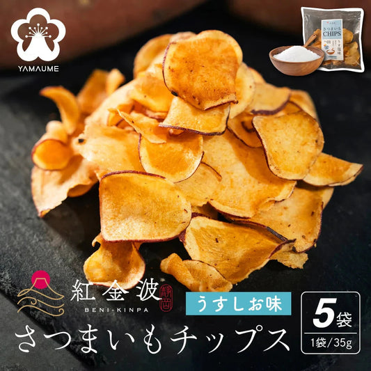 紅金波使用さつまいもチップス(駿河湾塩味)×5袋
