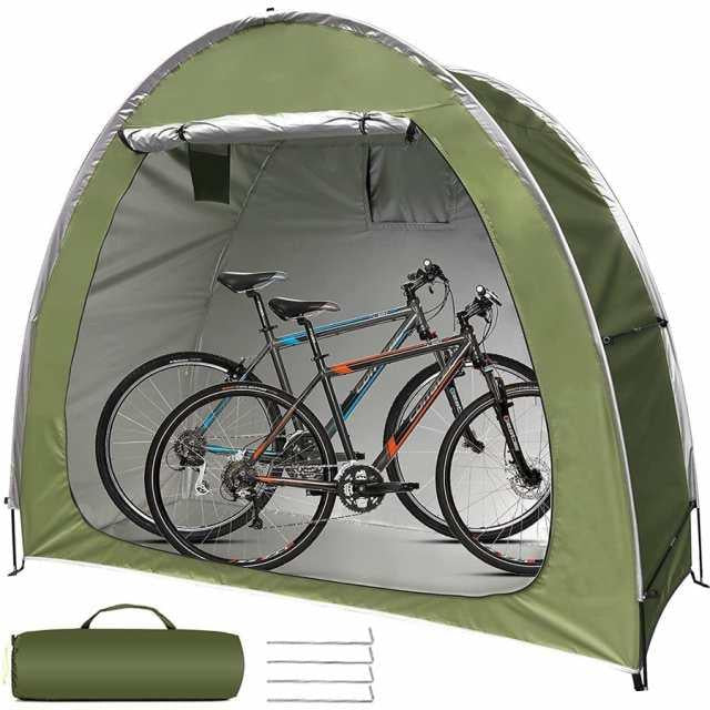 当日発送 自転車テント バイクガレージ 1-2台用 自転車置き場 屋外自転車テント 自転車カバー 自転車収納 UVカット 遮熱?耐水加工 折りやすい設計 w507A(グリーン)