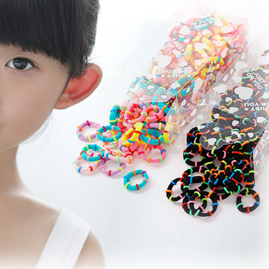(ブラック)からまないゴム 小 セット ヘアゴム ベビーゴム 絡まないゴム シンプル KIDS キッズ 子供 痛くない　かわいい 可愛い デイリー 普段使い 日用使い 赤ちゃん BABY ヘアアクセサリー からみにくい 跡つかない